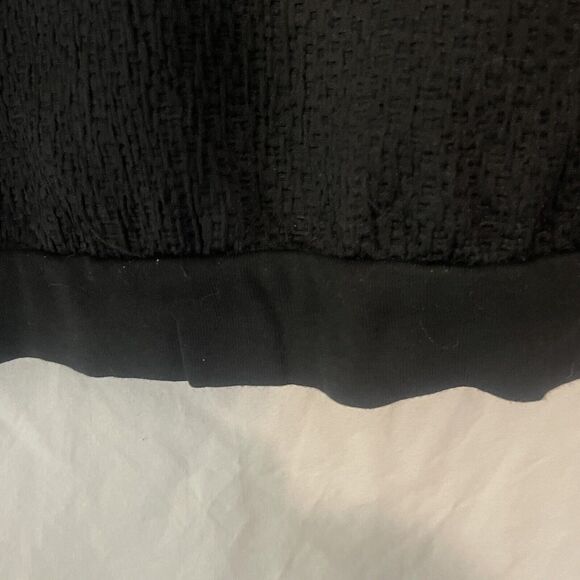 Ann Taylor Gray Textured Crew Neck Long Sleeve Pullover Blouse w/ Zip Back sz L - Picture 3 of 9